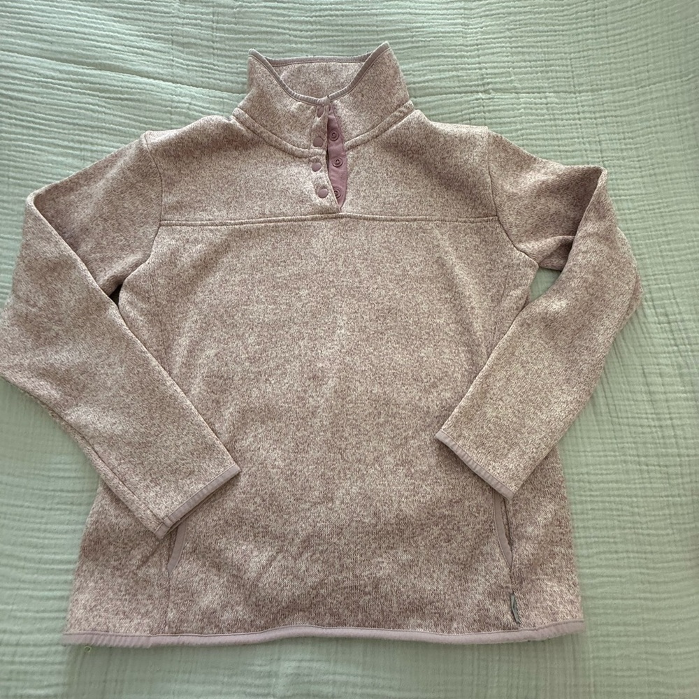Eddie Bauer Heathered Mauve/Pink Pullover Sweatshirt